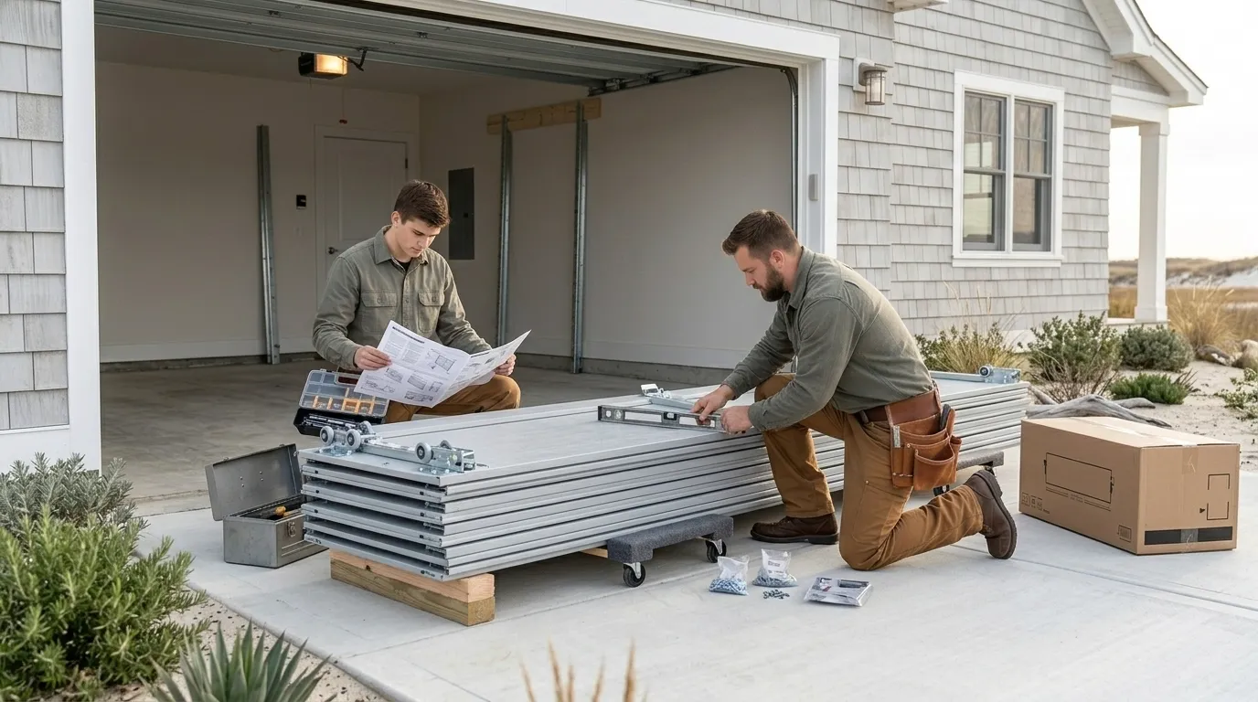 Raised panel garage door